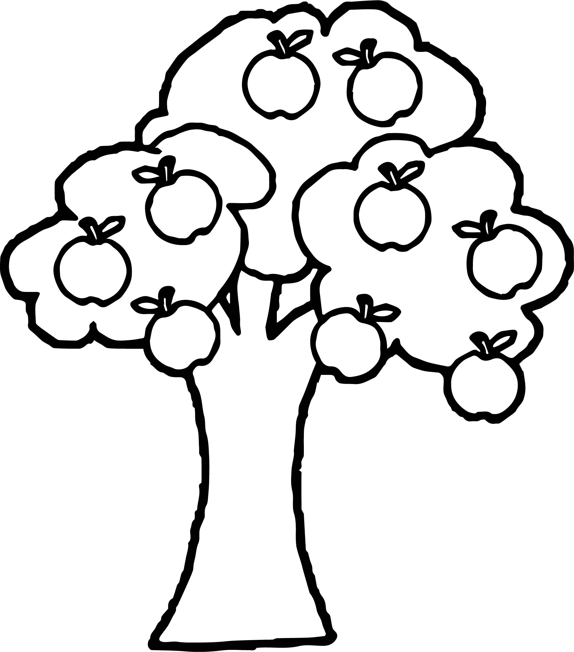 1891x2148 Fruit Tree Coloring Page