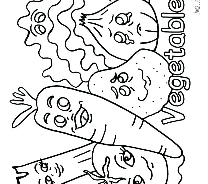 678x600 Vegetable Coloring Book As Well As Vegetable Coloring Pages Fruits