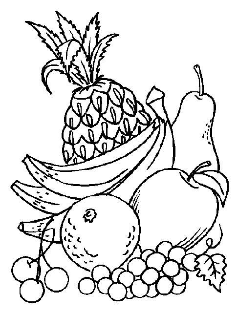 487x643 Coloring Pages Fruit And Vegetables
