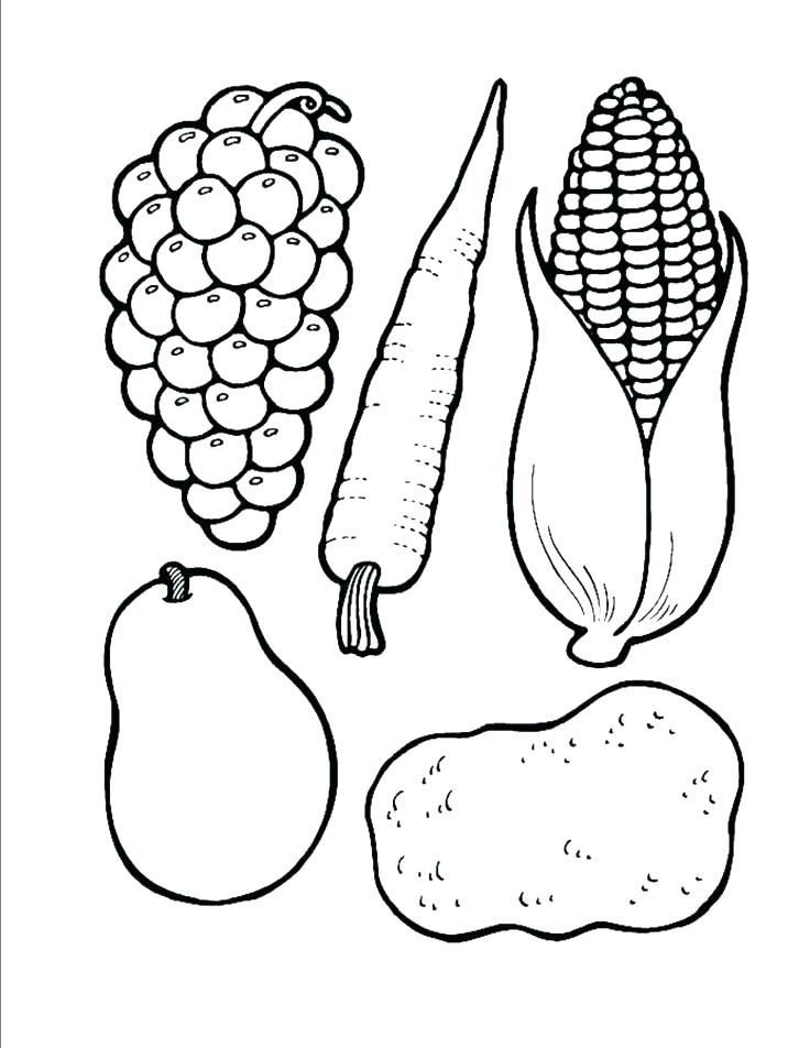 736x952 Fruit And Vegetable Coloring Pages Fruits And Vegetables Coloring