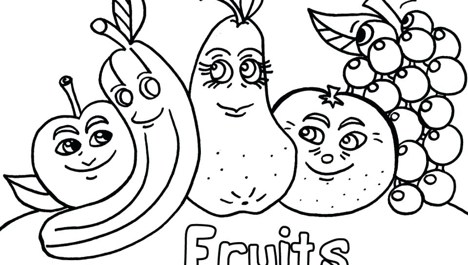 960x544 Fruit And Vegetable Colouring Pages Free Coloring Fruits Veggies