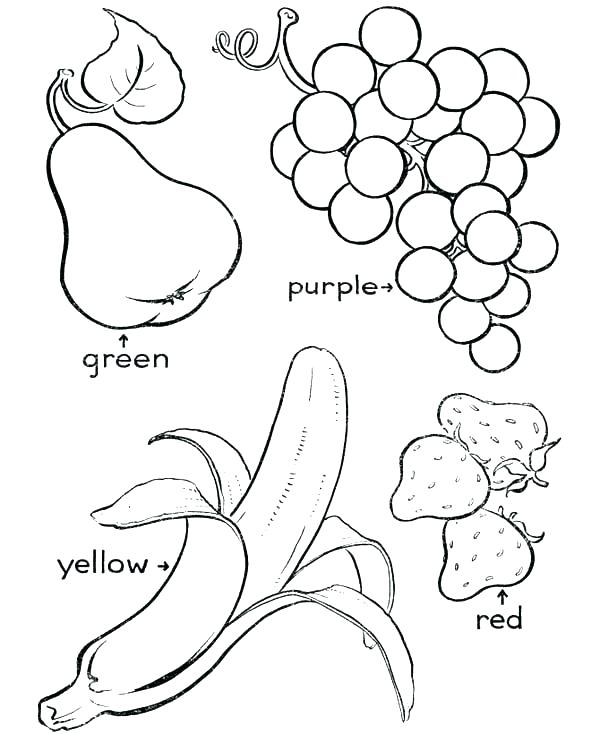 600x734 Fruits And Vegetables Coloring Page Free Printable Mix Vegetables