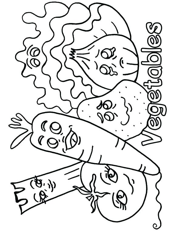 600x775 Vegetables Coloring Pages Coloring Picture Of Fruits Printable Mix