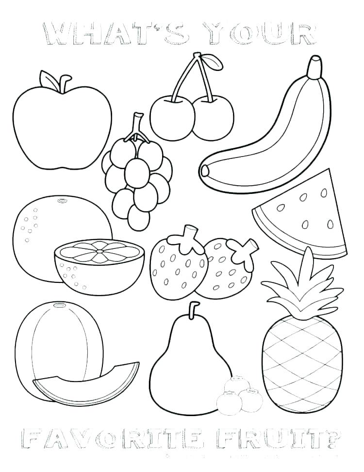 750x971 Fruit Vegetable Coloring Pages