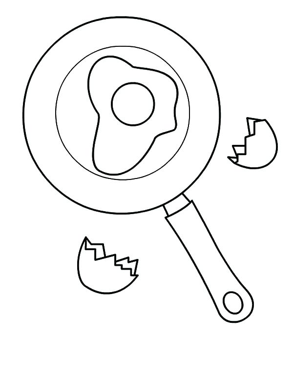 600x771 Pan American Day Coloring Page Fried Egg On Frying Pan Coloring