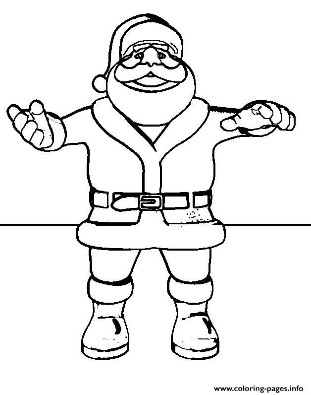 628x796 Christmas Santa Claus Full Body Coloring Pages Printable