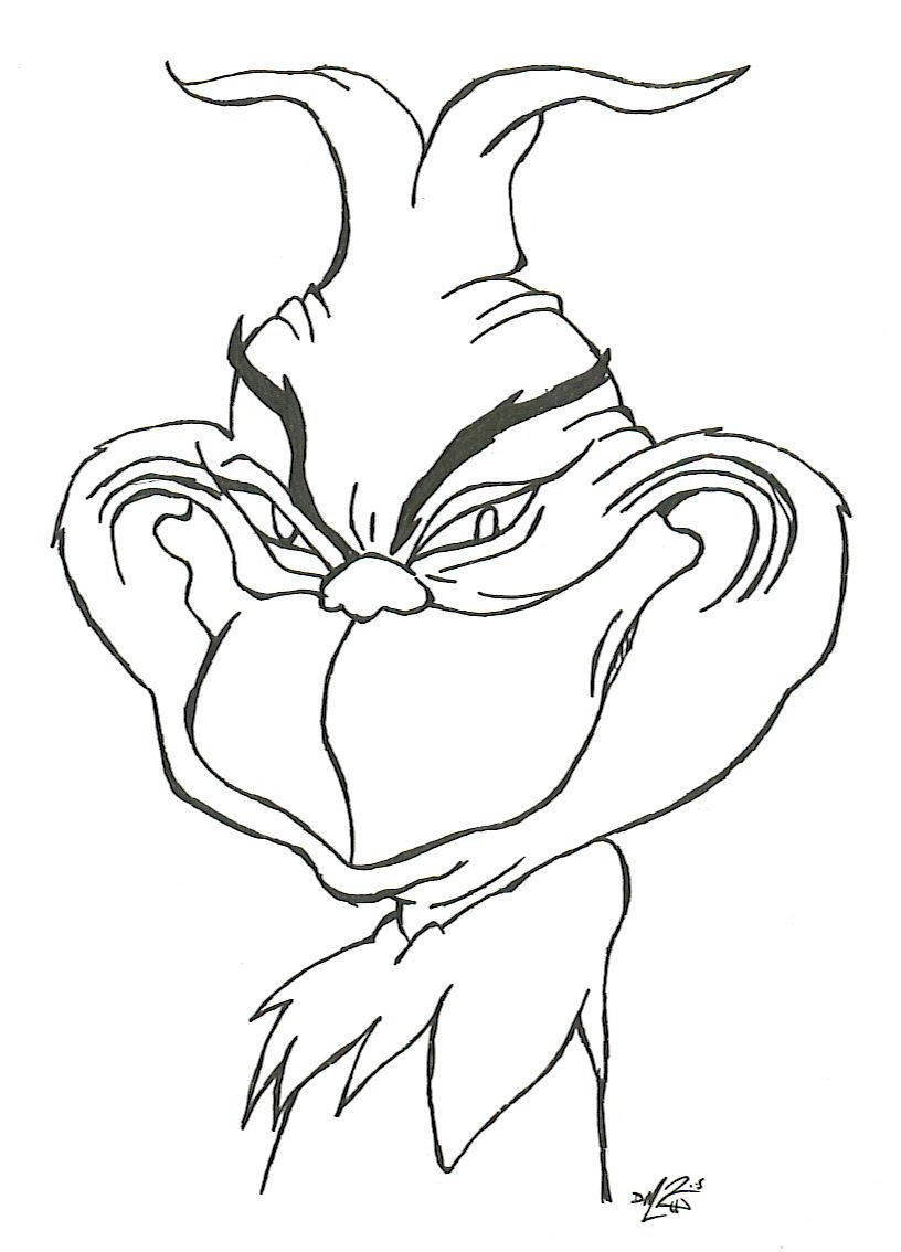 816x1134 Showy Grinch Full Body Coloring Pages