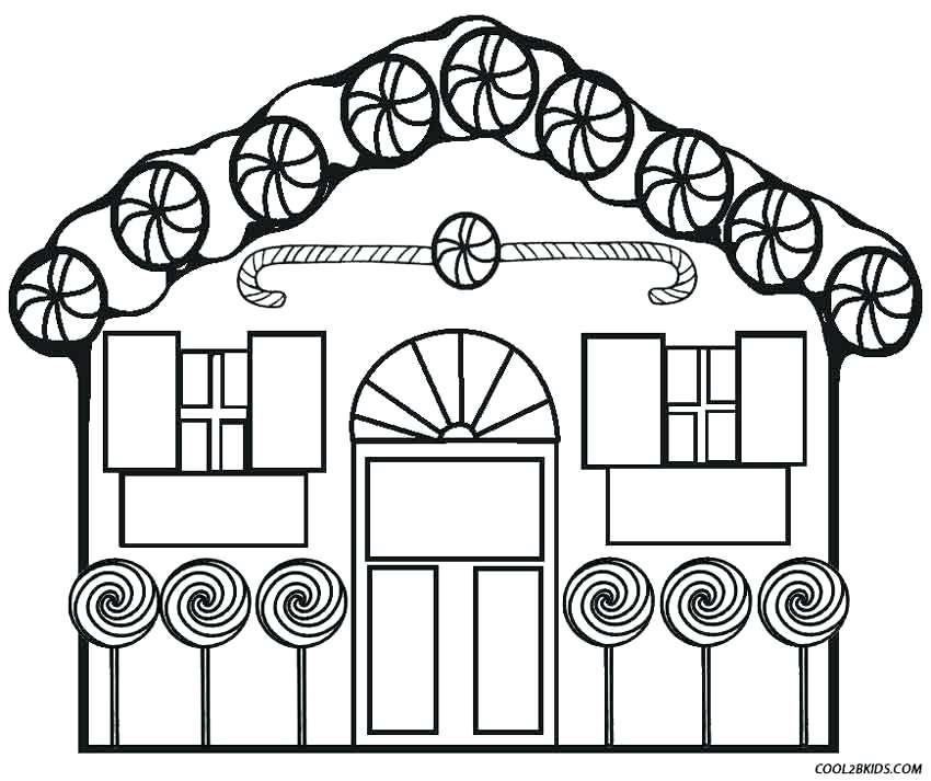 850x713 Printable Gingerbread House Coloring Pages For Kids Free Coloring