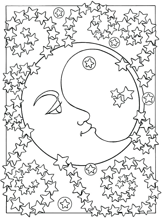 650x871 Moon Coloring Pages Moon Coloring Pages For Adults Free Printable