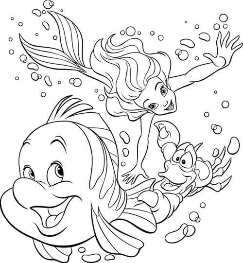 500x541 Free Disney Coloring Pages Ariel Free Coloring Pages Disney
