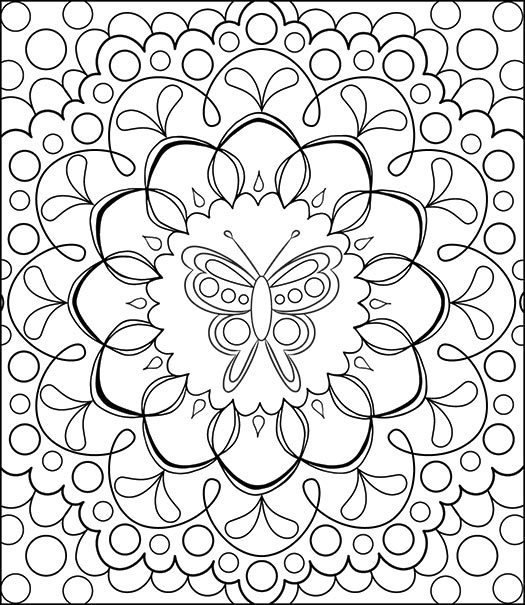 525x605 Skillful Ideas Free Coloring Pages For Adults Printable Garden