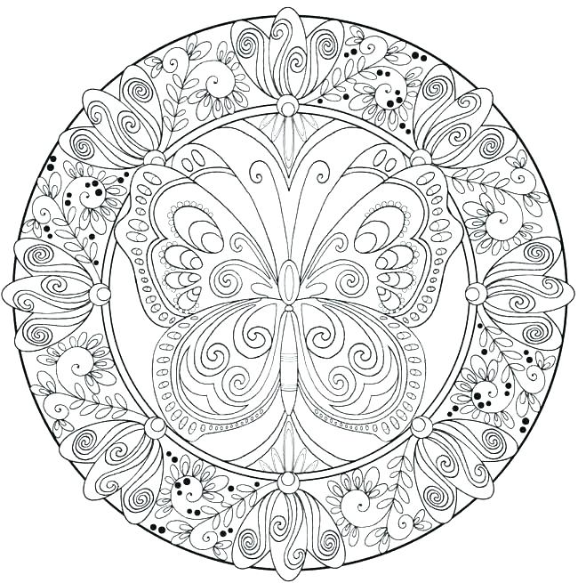 650x655 Detailed Mandala Coloring Pages For Adults