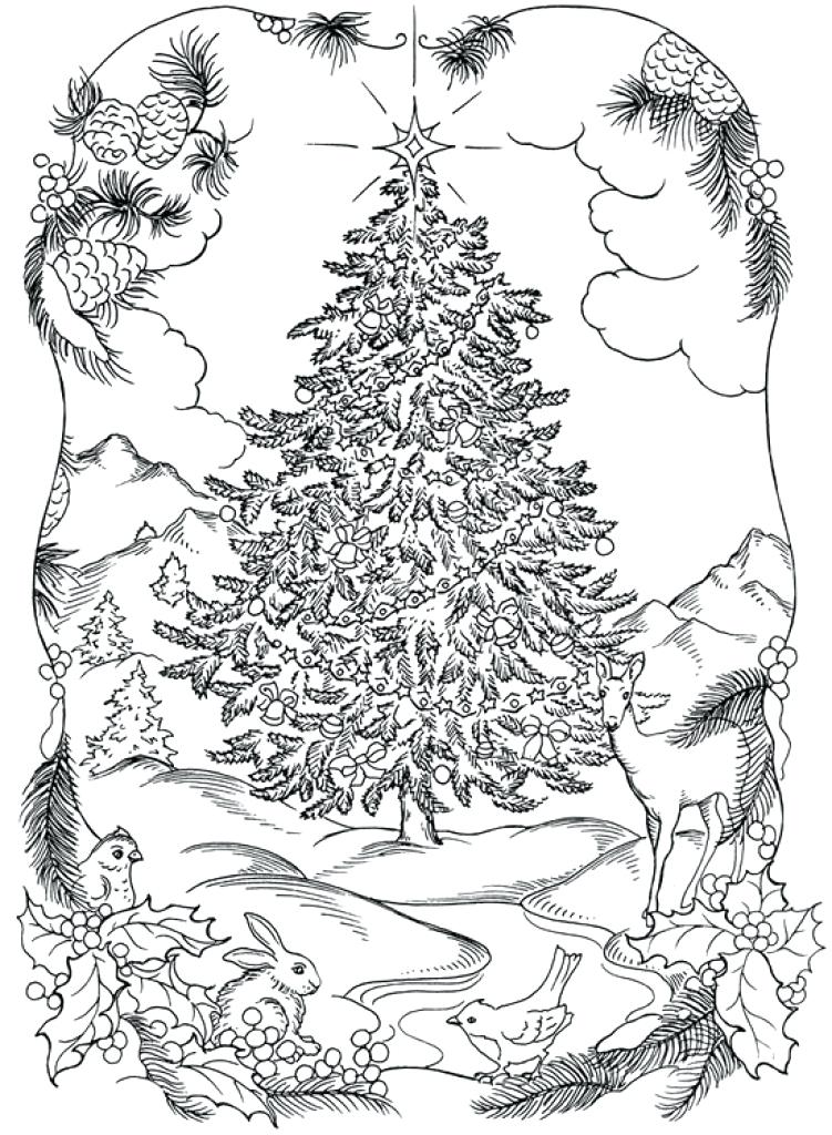 751x1024 Difficult Christmas Coloring Pages