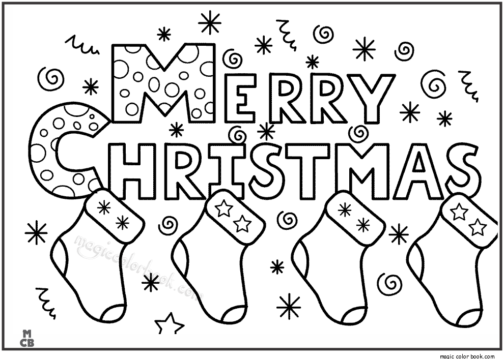 990x706 Merry Christmas Coloring Pages For Kids