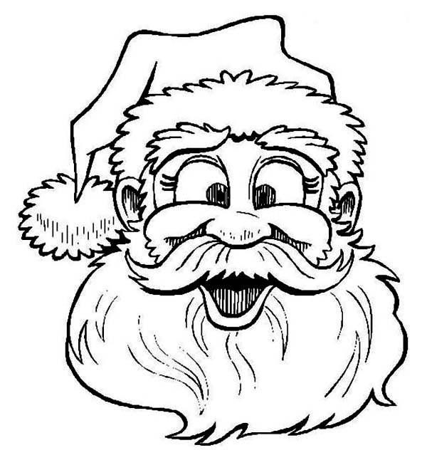 600x646 Santa Clauss Laughing On Christmas Coloring Page Coloring Sun