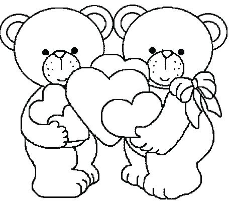 456x400 Teddy Bear With Heart Coloring Pages Coloring Pages Teddy Bears