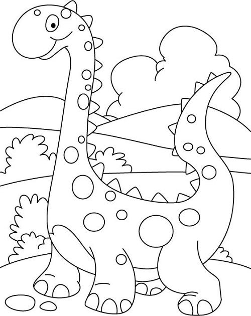 500x630 Dinosaur Coloring Pages For Preschoolers Art Projects