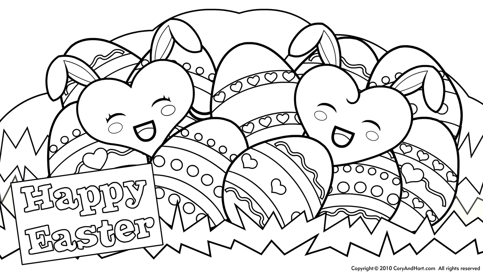1600x900 Cute Easter Coloring Pages Papier Easter Colouring