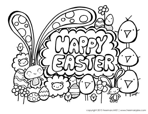 500x386 Cute Easter Coloring Pages