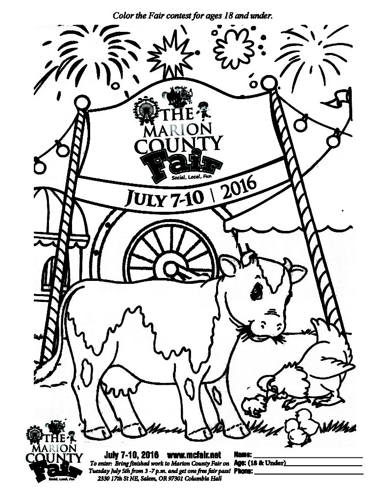 794x1024 County Fair Coloring Pages For Kids Cute