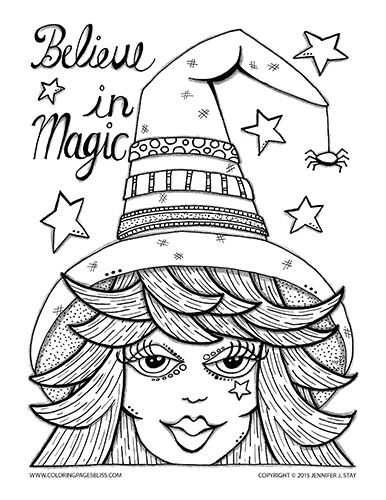 386x500 Halloween Coloring Pages Halloween Coloring, Hand Drawn And Witches