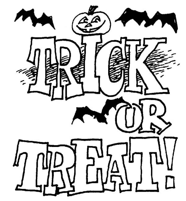 600x647 Trick Or Treat Coloring Pages