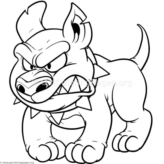 700x700 Funny Cartoon Pitbull Coloring Pages