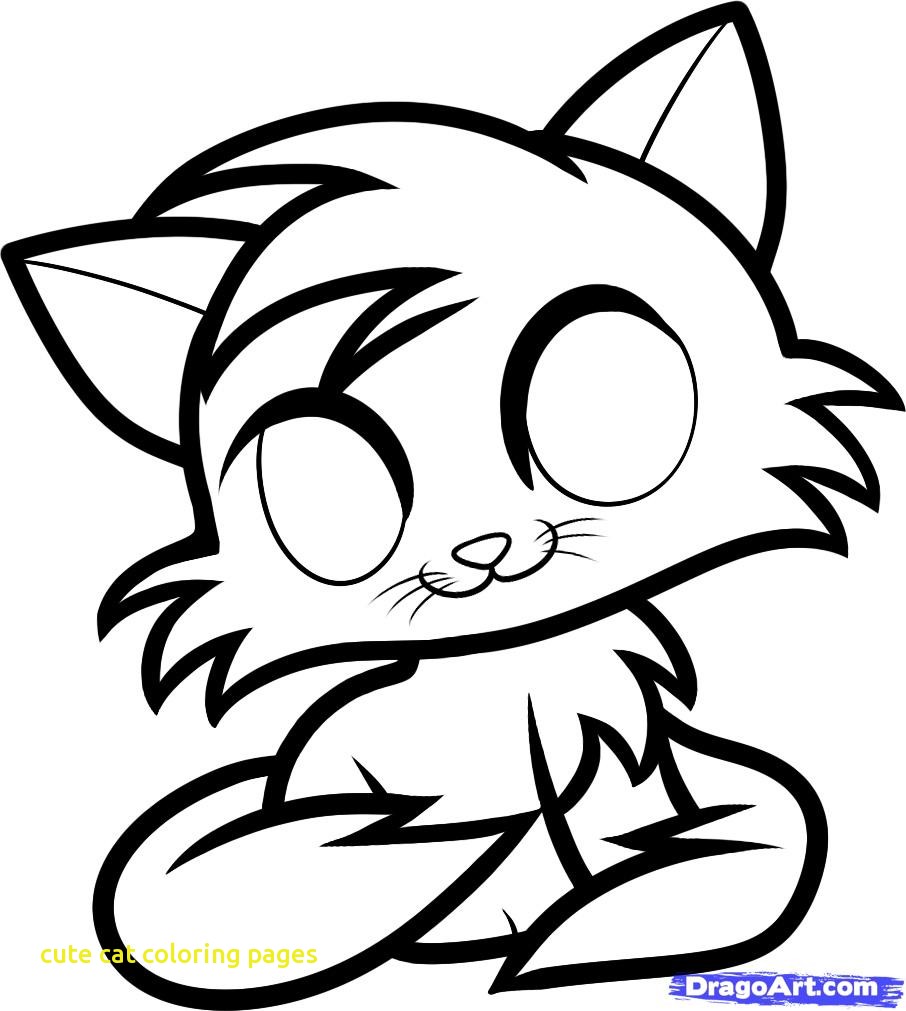 906x1011 Cute Cat Coloring Page