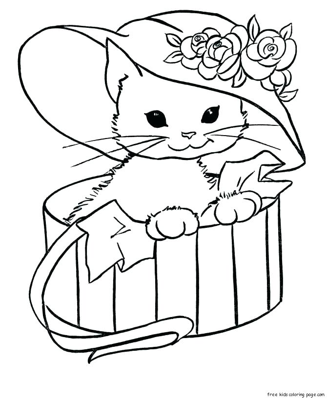 670x820 Kitty Coloring Pages