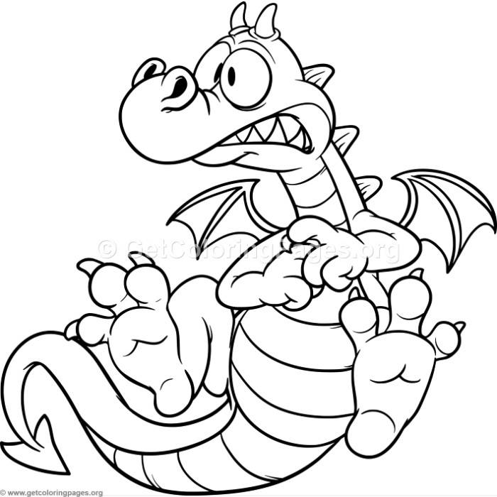 700x700 Funny Cartoon Blue Dragon Coloring Pages