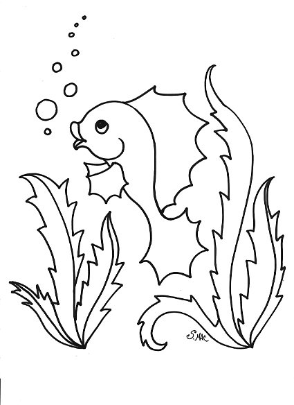 425x584 Funny Fish Coloring Pages S Mac's Place To Be