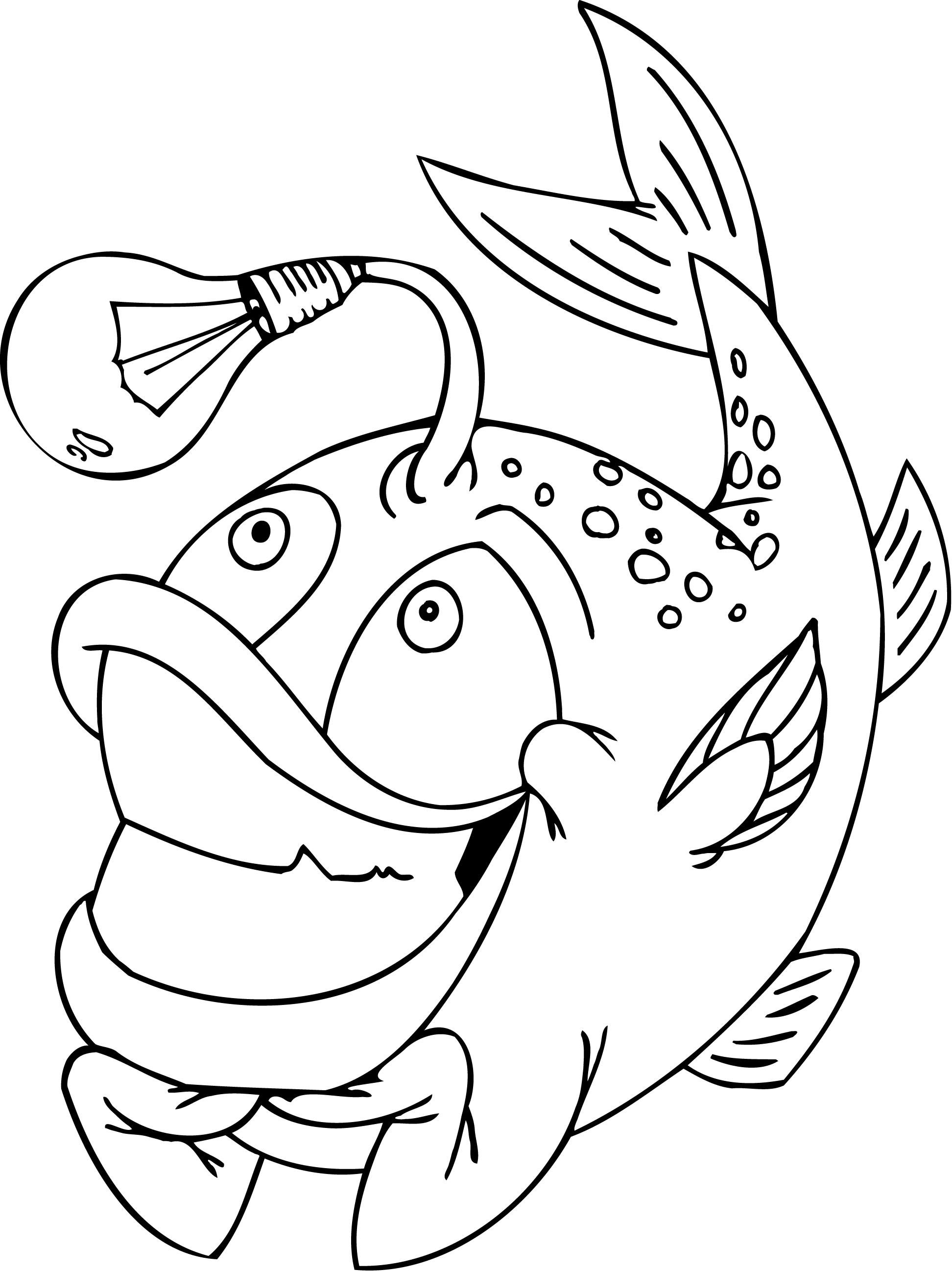 1944x2596 Funny Fish With Bulb Free Coloring Page Animals, Kids Coloring Pages