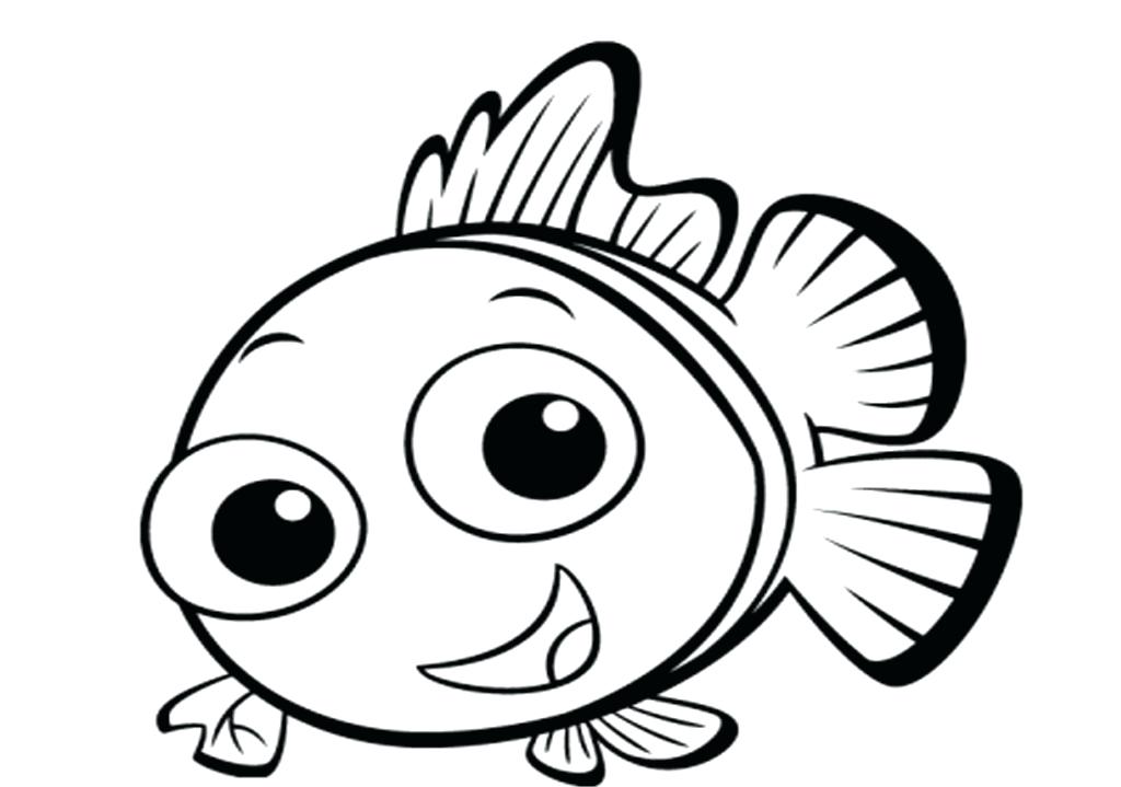 1024x719 Cute Fish Coloring Pages Cute Fish Printable Kids Coloring Pages