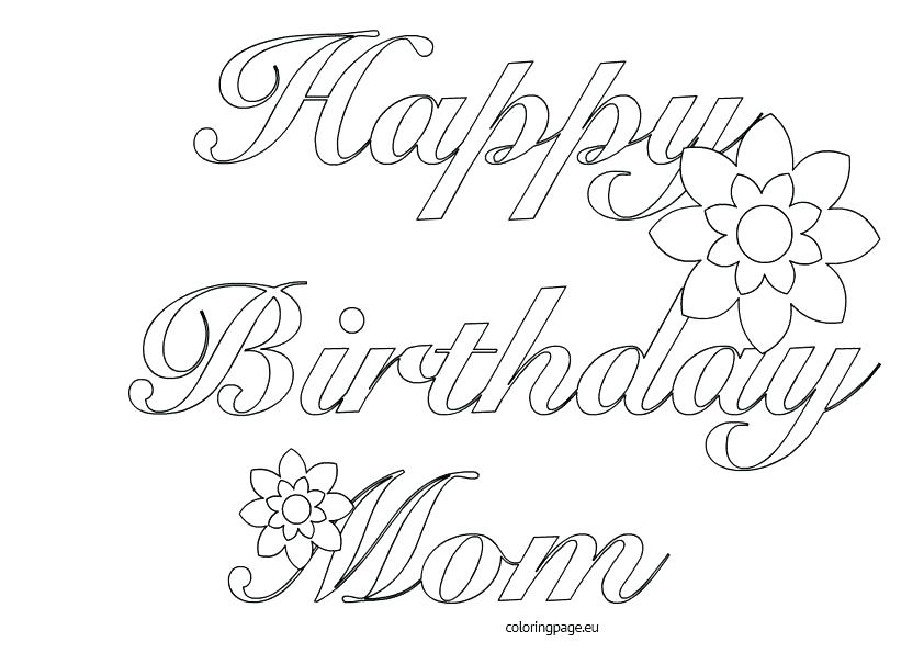 842x595 Printable Happy Birthday Coloring Pages Free Printable Happy