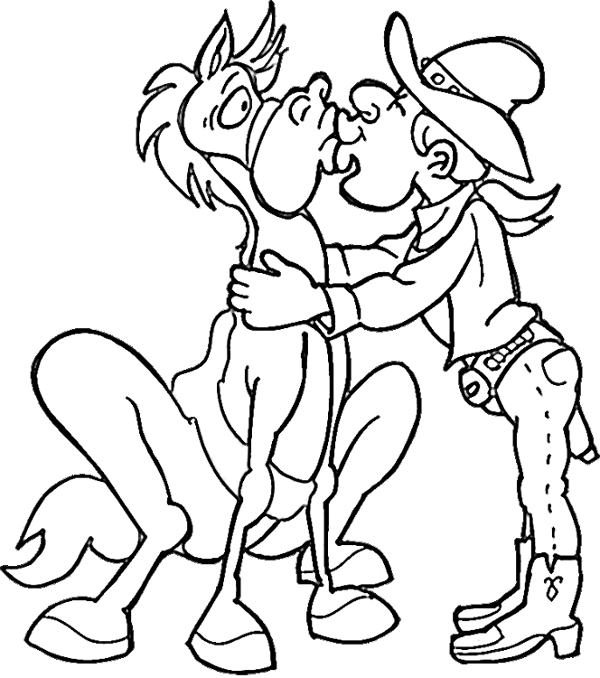 664x750 Funny Printable Cowboy Coloring Pages