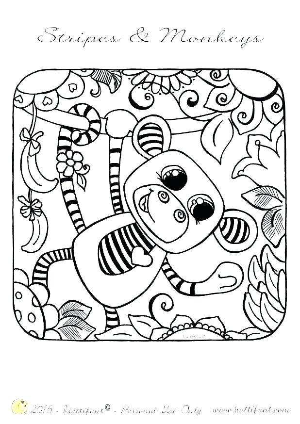618x874 Little Monkeys Coloring Page Pictures Of Monkeys To Color Monkey