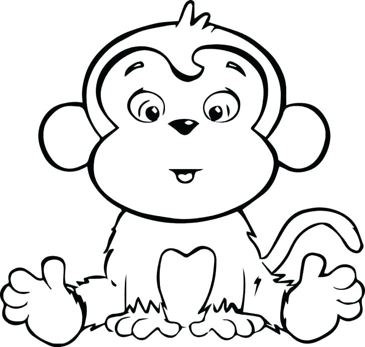 728x692 Monkey Coloring Pages Printable Monkey Coloring Pages Printable