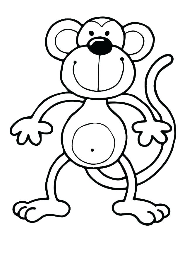 615x870 Printable Monkey Coloring Pages Printable Monkey Coloring Pages