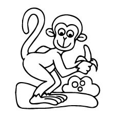 230x230 Top Free Printable Monkey Coloring Pages For Kids Funny