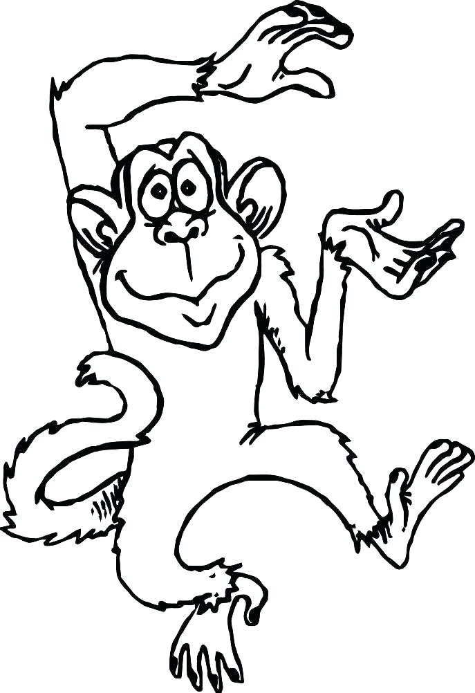687x1002 Coloring Page Monkey Coloring Pages Of Monkey Free Printable