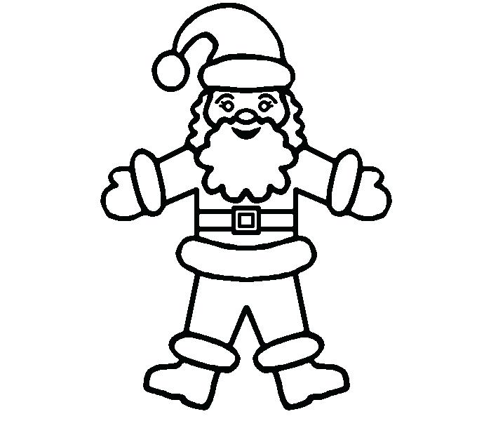 700x600 Santa Coloring Pages