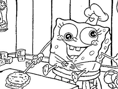 400x302 Spongebob Coloring Page
