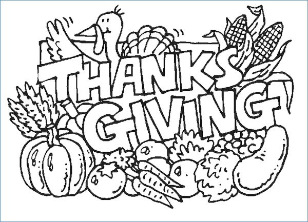600x433 Funny Turkey Thanksgiving Coloring Pages