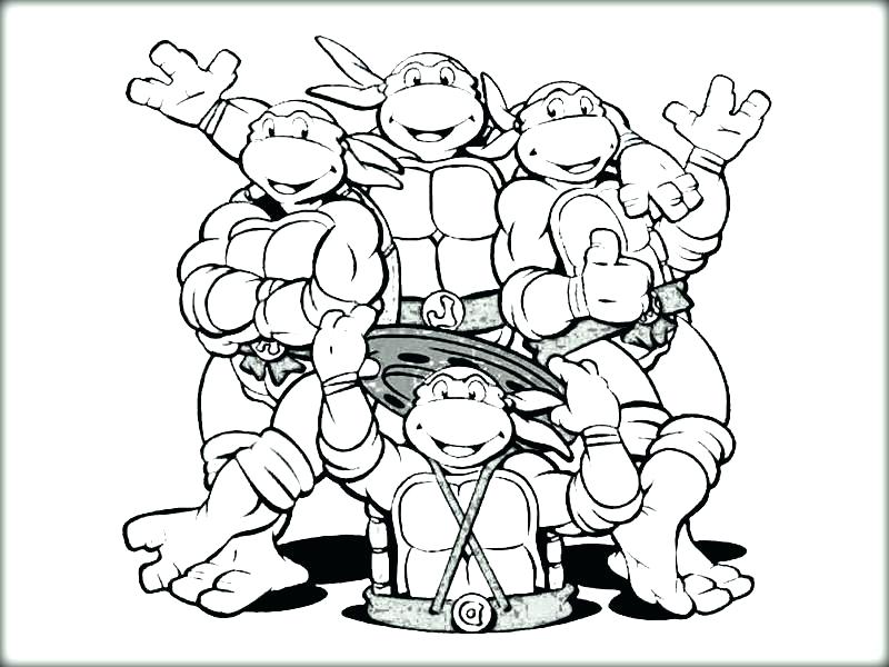 800x600 Teenage Mutant Ninja Turtle Coloring Pages Colouring For Funny