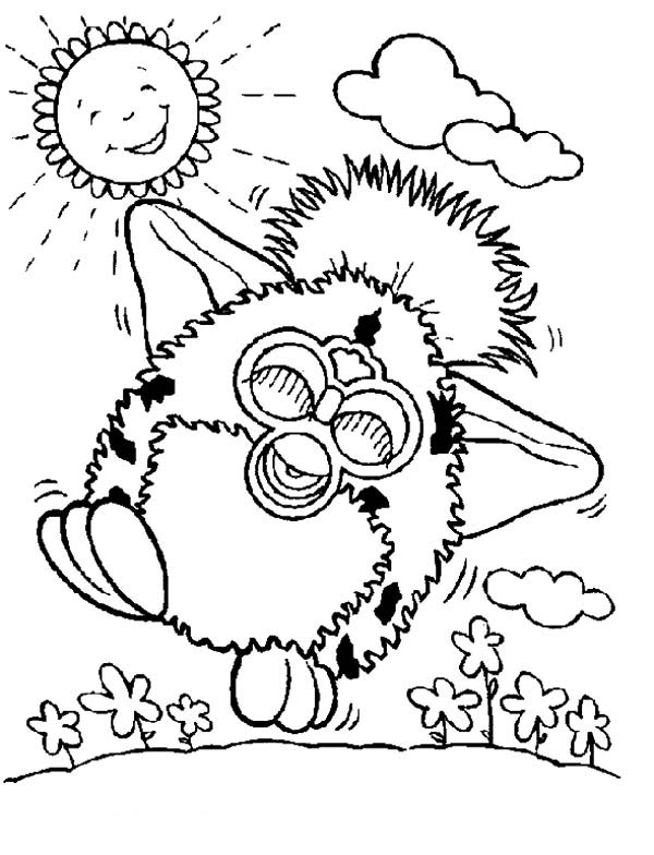 600x784 Furby Walking On Sunny Day Coloring Pages Batch Coloring