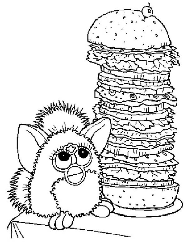 600x800 Furby And Giant Burger Coloring Pages Batch Coloring