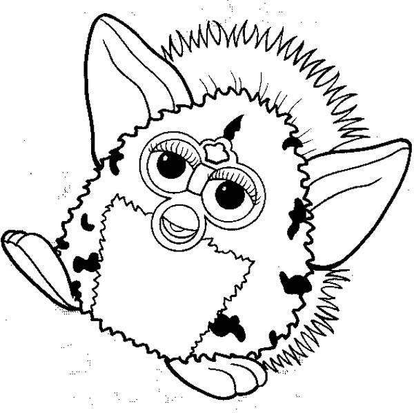 600x598 Happy Furby Coloring Pages Batch Coloring