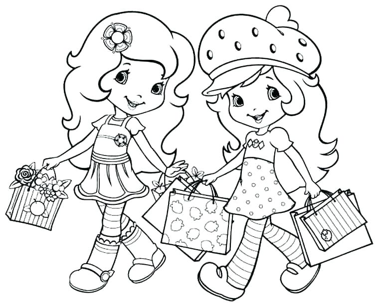 758x616 Coloring Strawberry Shortcake Coloring Pages Printable Free Furry