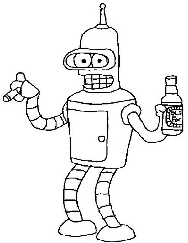 600x776 Futurama Coloring Pages Coloring Pages For Kids