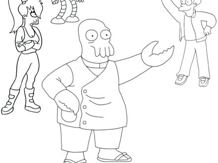 440x330 Futurama Coloring Pages Coloring Pages Coloring Home Bender